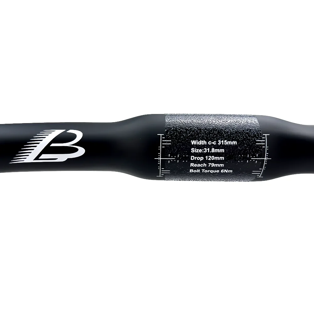 BALUGOE Carbonfaser-Rennradlenker Sprint Match Fahrradlenker TT Bike Lenker Fest Schwarz Matt 31,8mm Sport UCI – Detail 10