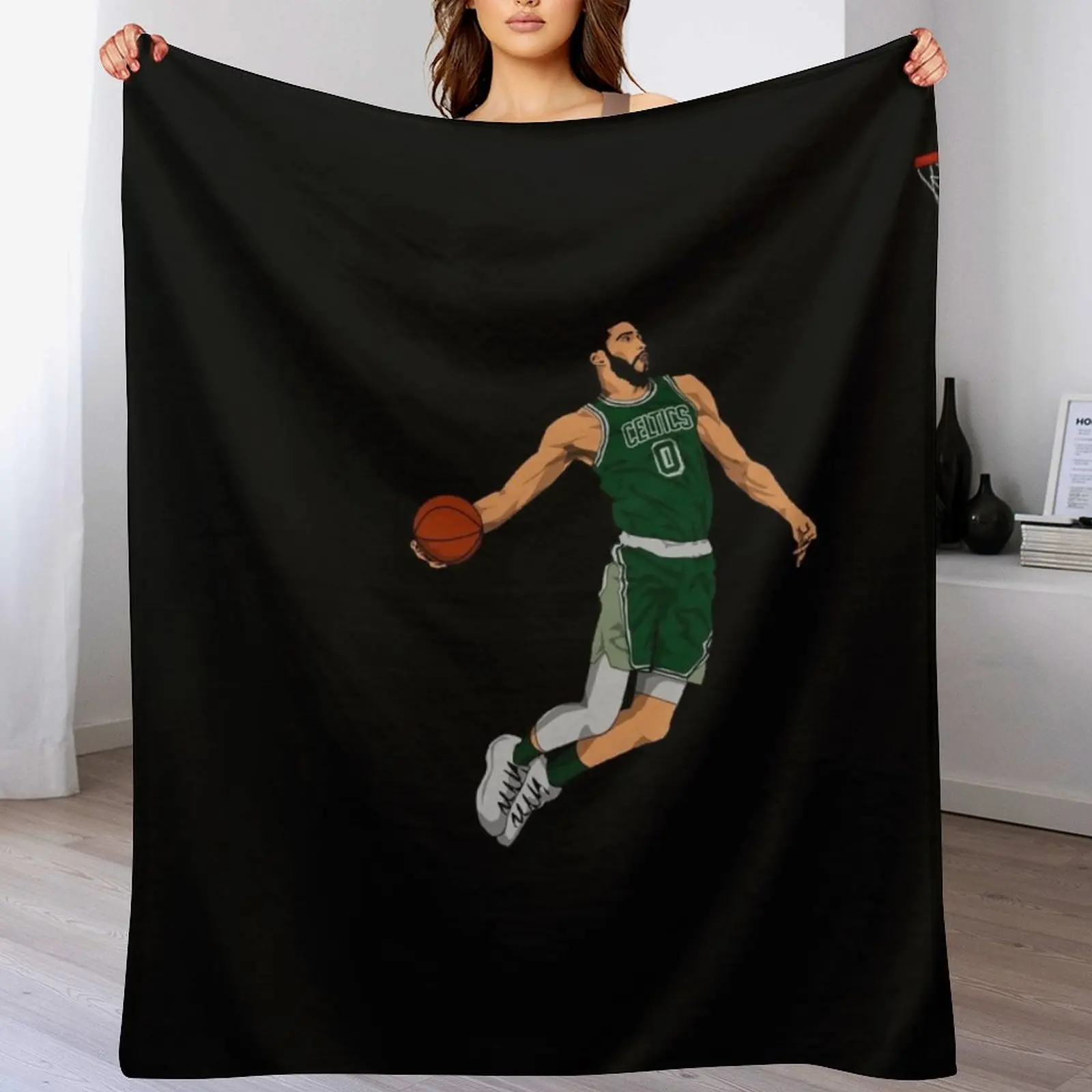 

Jayson Tatum - Comic Style Throw Blanket Beautifuls Winter beds Bed linens Blankets