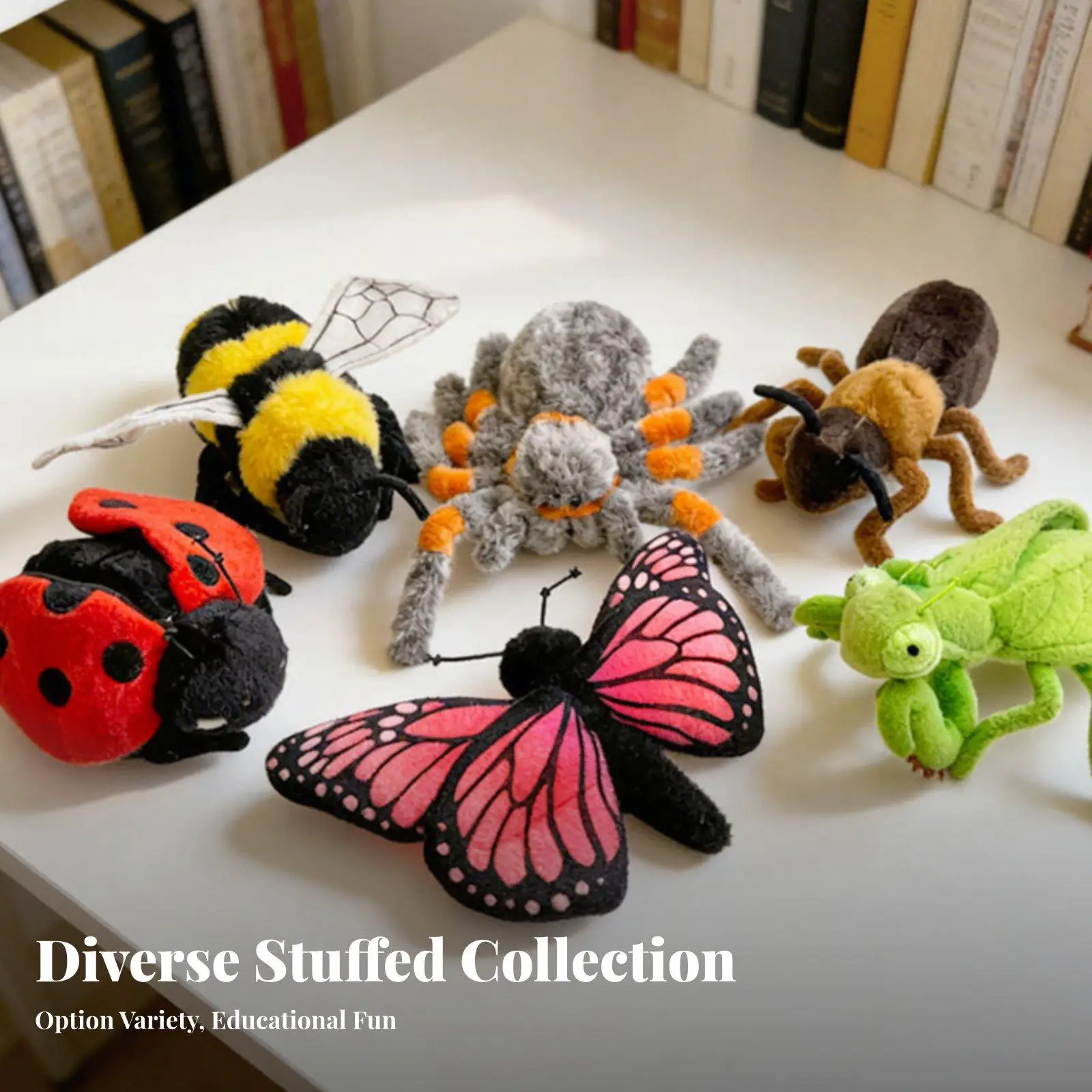 Realistic Spider Plush Toy Stuffed Doll for Kids Educational Animal Softie for Boys Girls Interactive Learning Party Gift