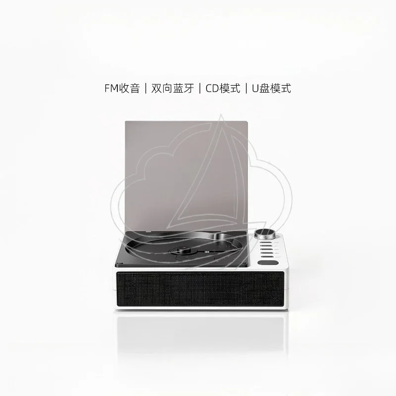 Portable CD Player Dual Bluetooth Speaker Rechargeable Music Player for Disc Playback