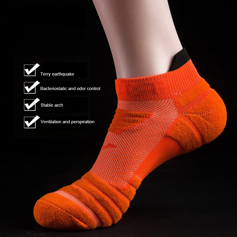 Men Women Running Ankle Socks Athletic Cycling Basketball Socks Anti-slip Breathable Quick Dry Fitness Short Tube Sport Socks