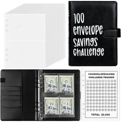 Money Saving Challenge Binder, Livro de Poupança com 100 Envelopes, Diversão e Concentração, Kit Envelope A5, Economize $5050