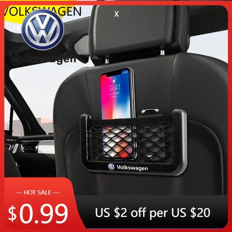

Органайзер-сумка для автомобиля Volkswagen VW New Jetta, сетчатый карман-держатель для телефона, для Volkswagen Polo P