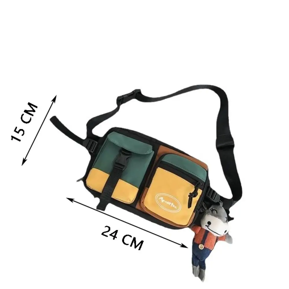 Nylon Men Chest Bag Large Capacity Chest Pack Casual Sling Bag Sports Male Shoulder Bag Outdoor Crossbody Bag