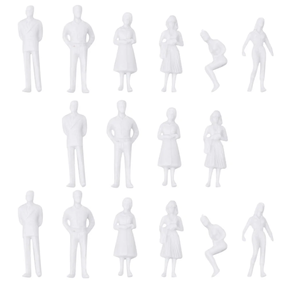 

30 Pcs Miniature Terrain Sand Table White Villain Child 1: 50 Scale Model People
