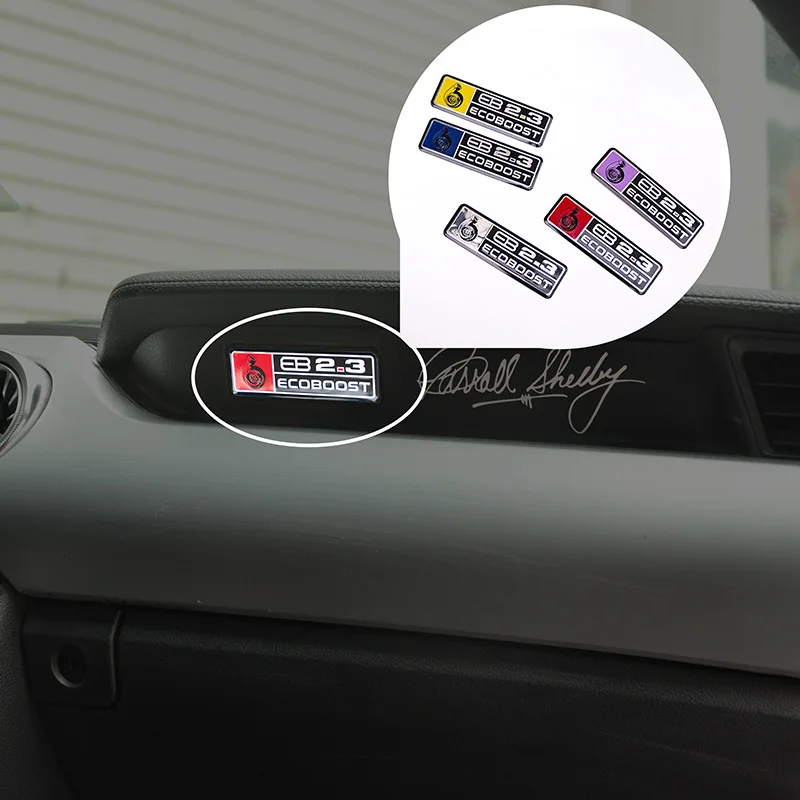 Nameplate Decoration Replacement Aluminum Alloy Center Console Stickers For 2015-2019 Ford Mustang Interior Accessories