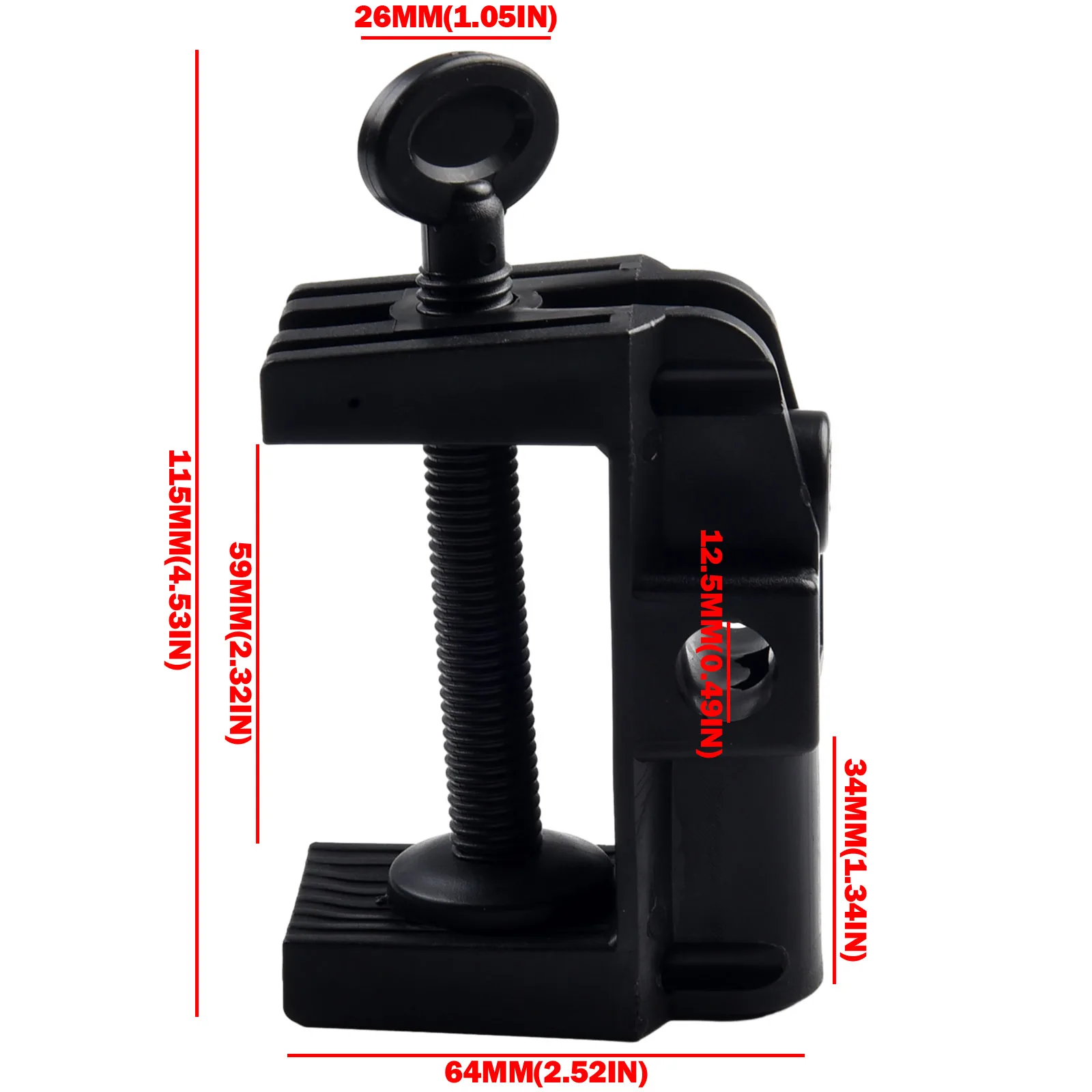 SecurityIng Desk Lamp Bracket Clamp for Microphone Cantilever Audio Accessories Camera Flash Holder Banister Post Rail Clamp