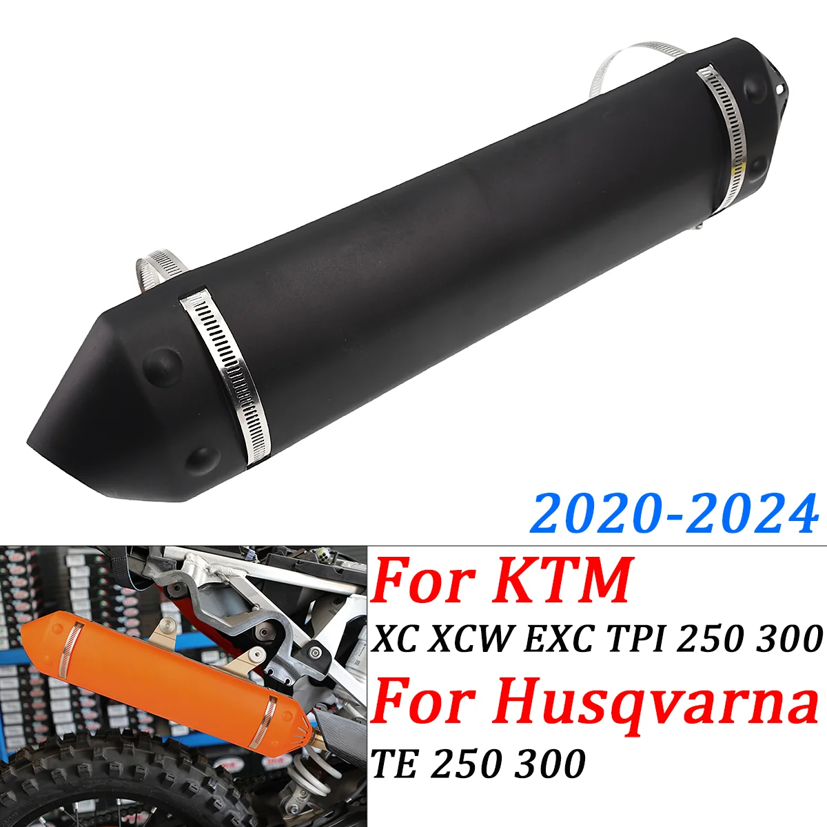 

Motorcycle Exhaust Tail Section Protective Cover For KTM 250 300 XC XCW EXC TPI Husqvarna TE 250 300 2020 2021 2022 2023 MOTO