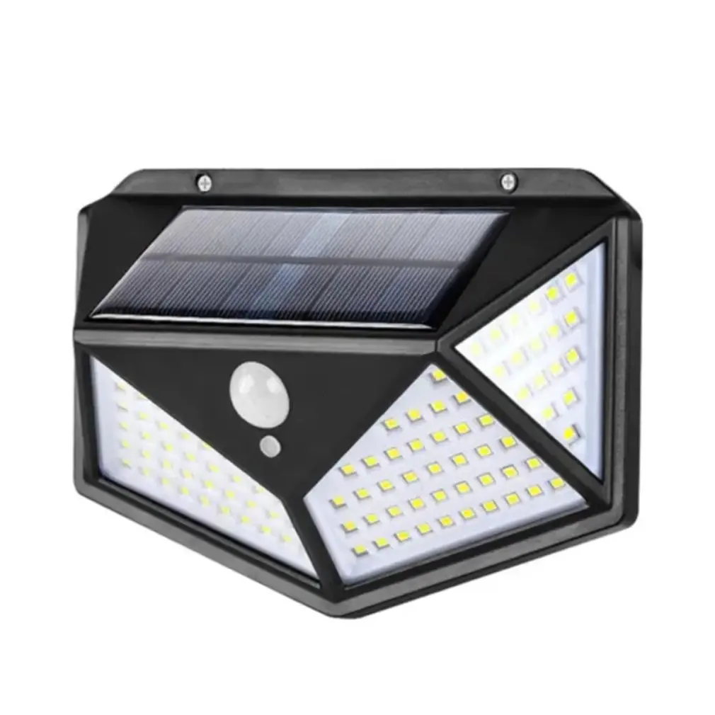 100 luci da parete solari a LED 1 pz lampada solare da esterno sensore di movimento PIR lampione solare a energia solare per luce da giardino