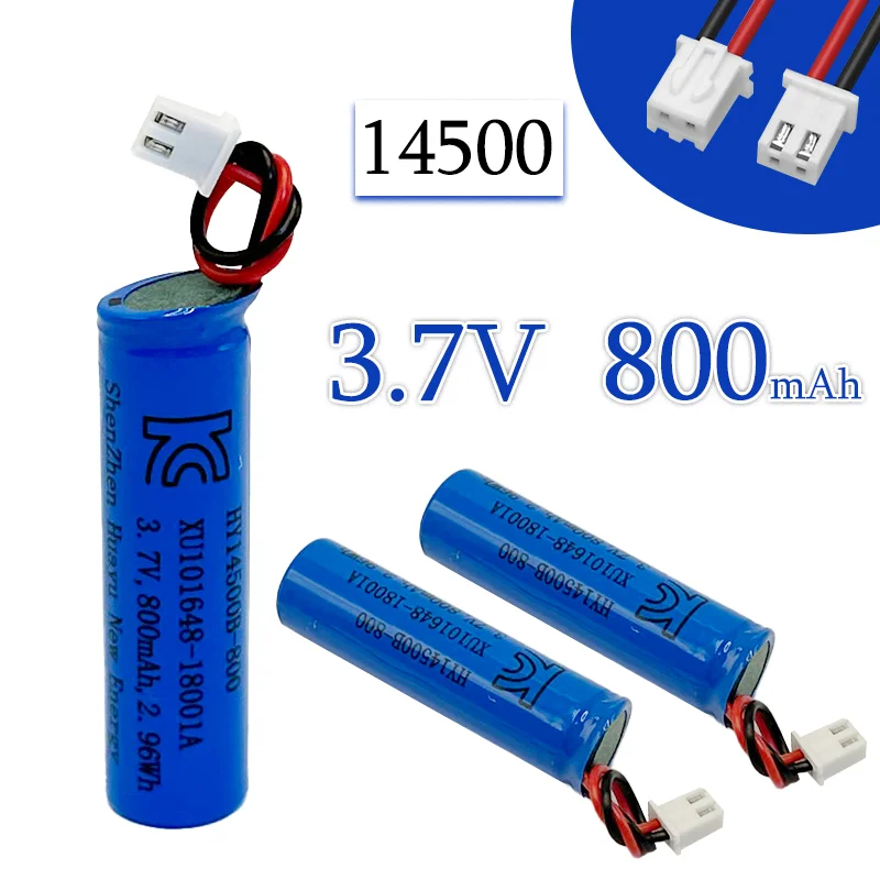 

14500rechargeable lithium-ion battery 3.7V800mAh with smart protection board for electric toothbrushes and battery powered tools