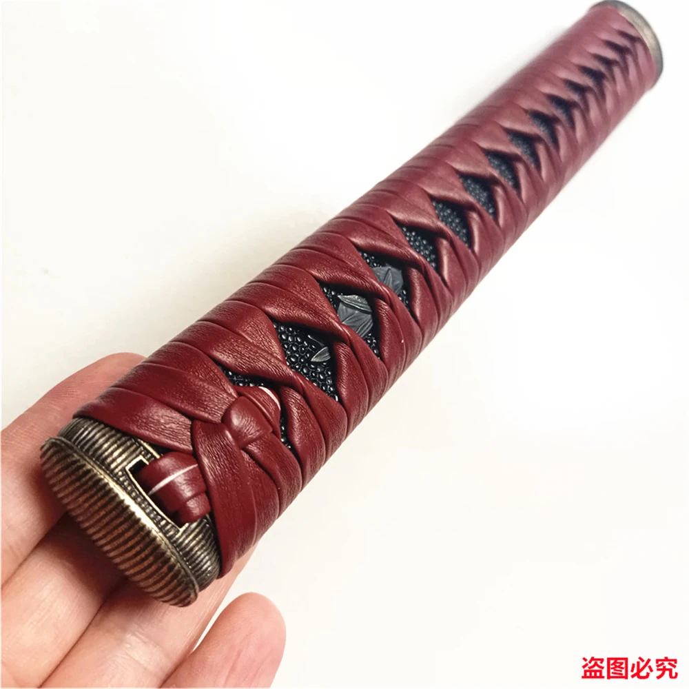 26CM Tsuka Handle Alloy Fuchi Kashira Menuki Leather Ito Fittings For Japanese Sword Samurai Katana Parts New