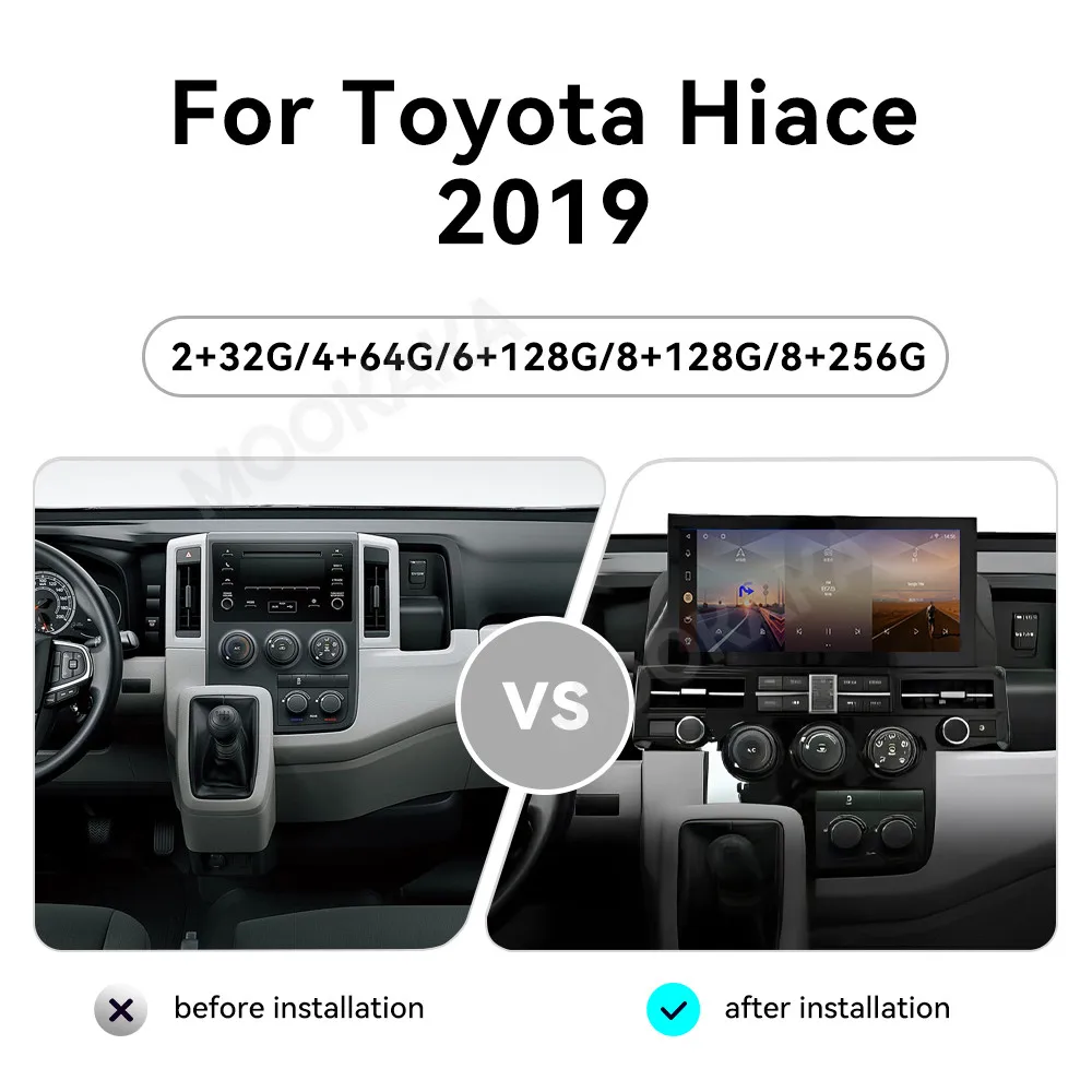 Touch Screen Car Radio For Toyota Hiace 2019 Android GPS Automotive Multimedia Auto Radio Stereo Receiver Head Unit