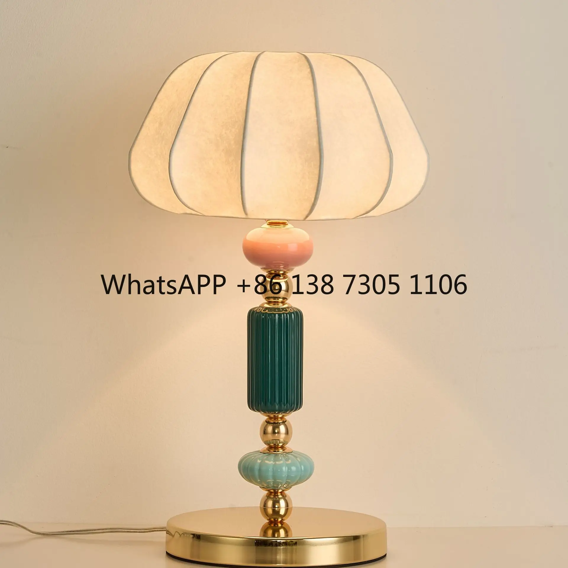 

Modern Simple Light Luxury Danish Bedroom Ceramic Bedside Lamp Premium Atmosphere Table Lamp