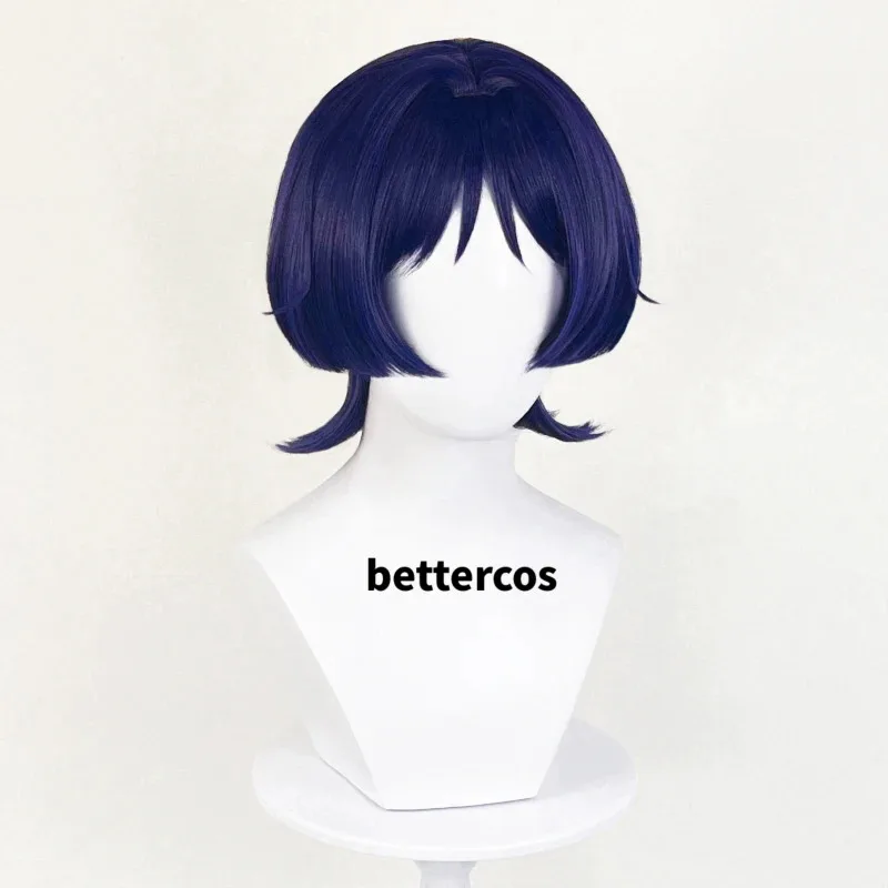 

NewScaramouche Косплей Синий Фиолетовый Термостойкие Синтетические Парики Для Хэллоуина + Кепка Для Парика2025