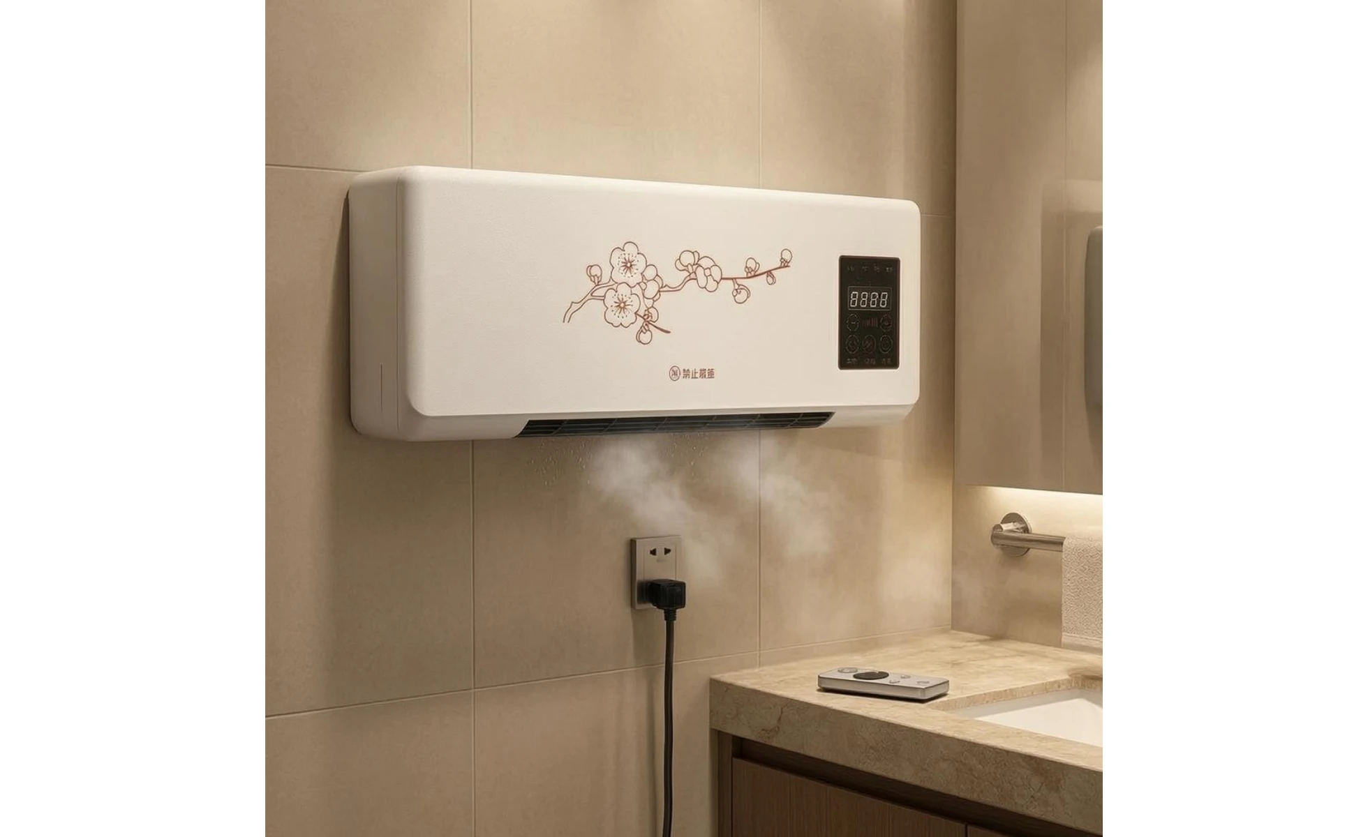 Indoor Cooling and Heating Unit Digital Control Panel Wall-Mounted Air Conditioner Air Conditioner Heater Combo Front Grille