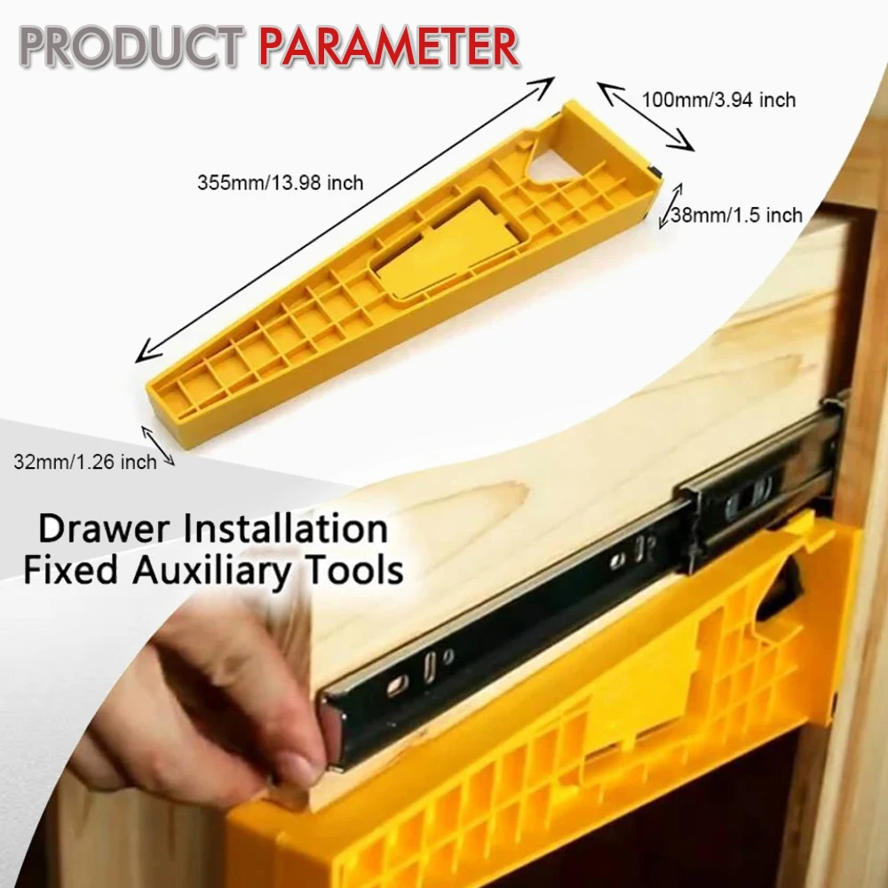 Drawer Slide Jig Cabinet Hardware Handle Installation Hinge Jig Drill Guide for Cabinet Furniture Mounting Tool