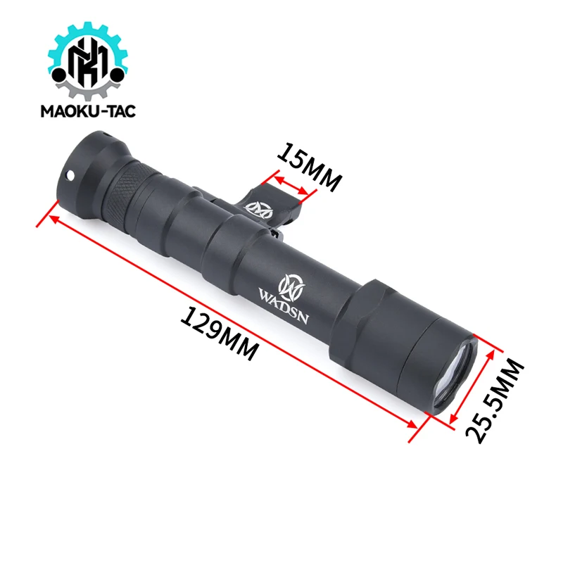 WADSN M640B M600 Flashlight SF Scout Light Tactical 560 Lumens White LED Folding Base M340 Airsoft Hunting Rifle Gun Light