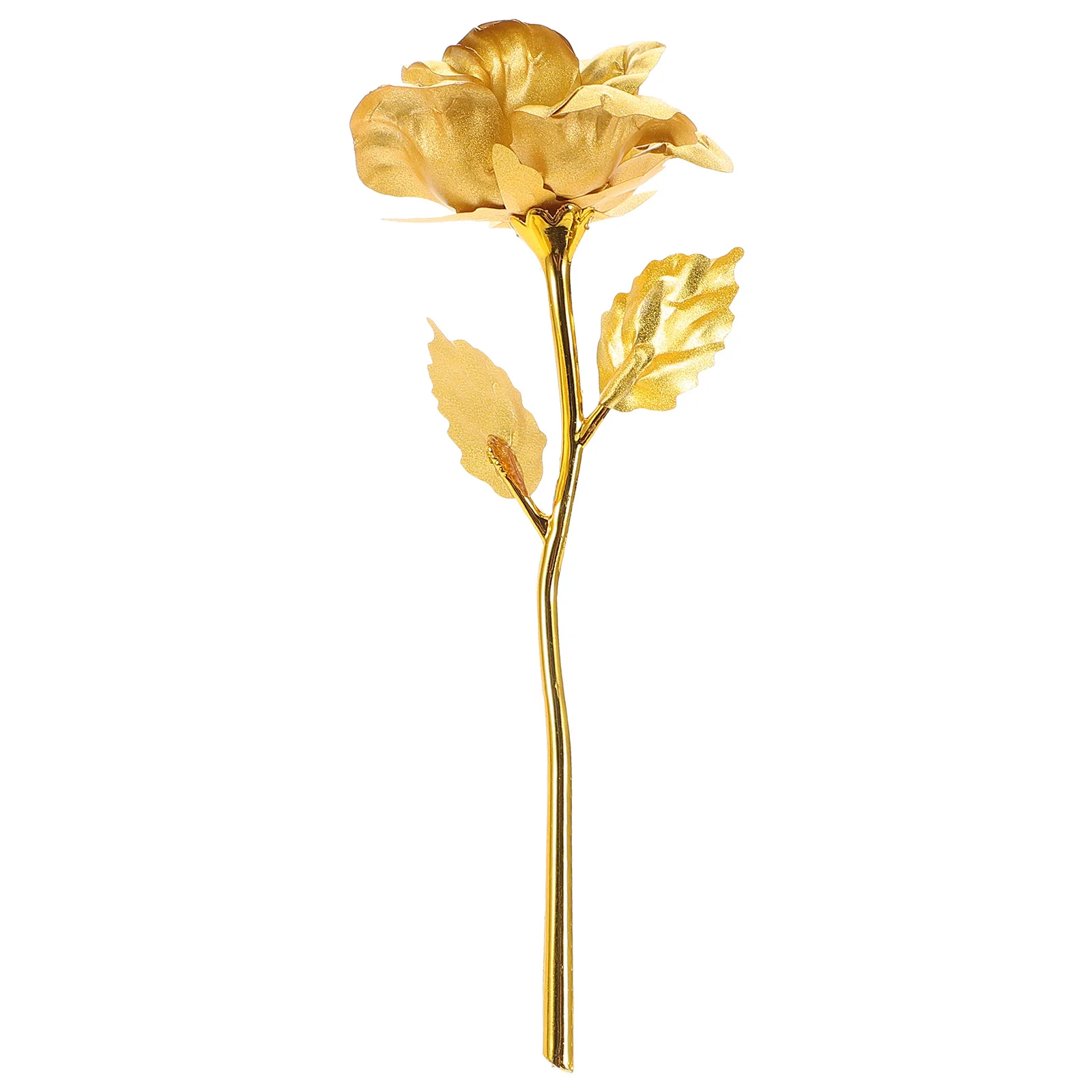 

24K Gold Foil Plated Rose Artificial Wedding Decoration Flower Valentine's Day Gift Lover's Elegance Small Gold