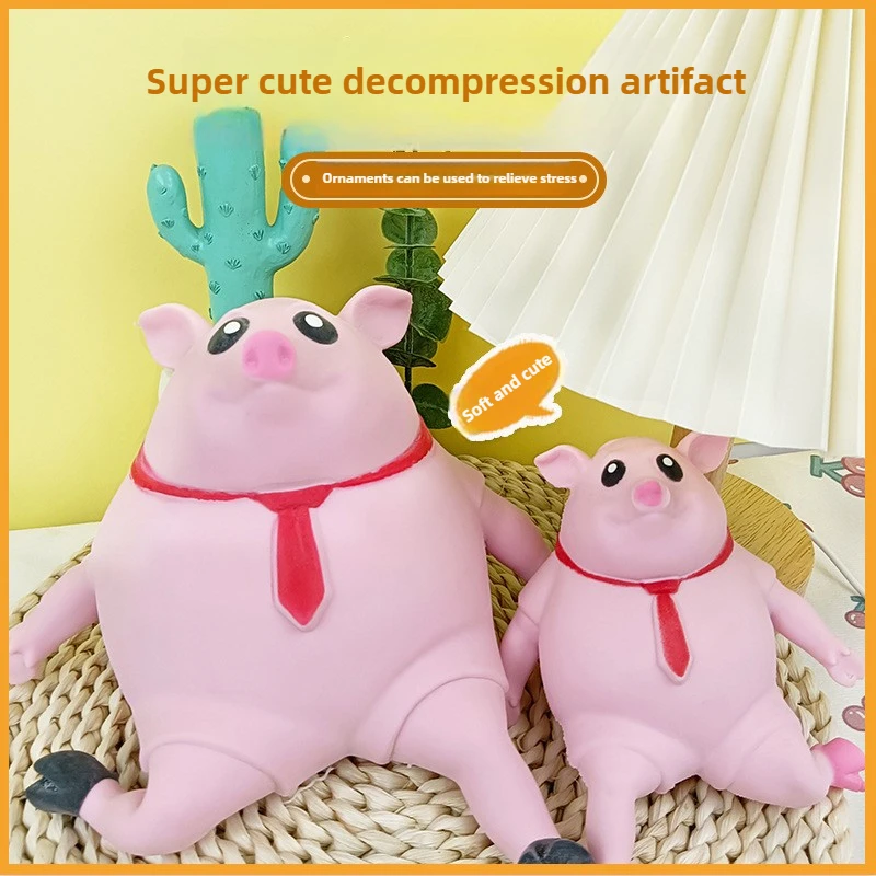 Pink Pig Stress Relieving Toy Pinch Music Release Tool Second Senior Brother Slow Rebound Stress Relieving Funny Stress