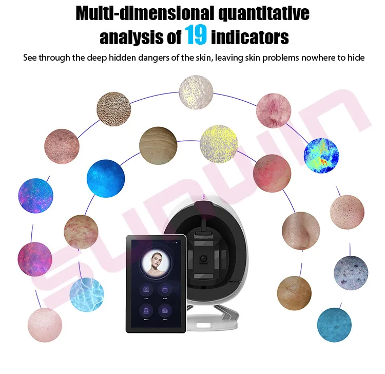 2024 Portable 3d AI Face Skin Analyzer System Facial Tester Scanner Magic Face Mirror Device Skin Analysis Machine Skin Analyzer