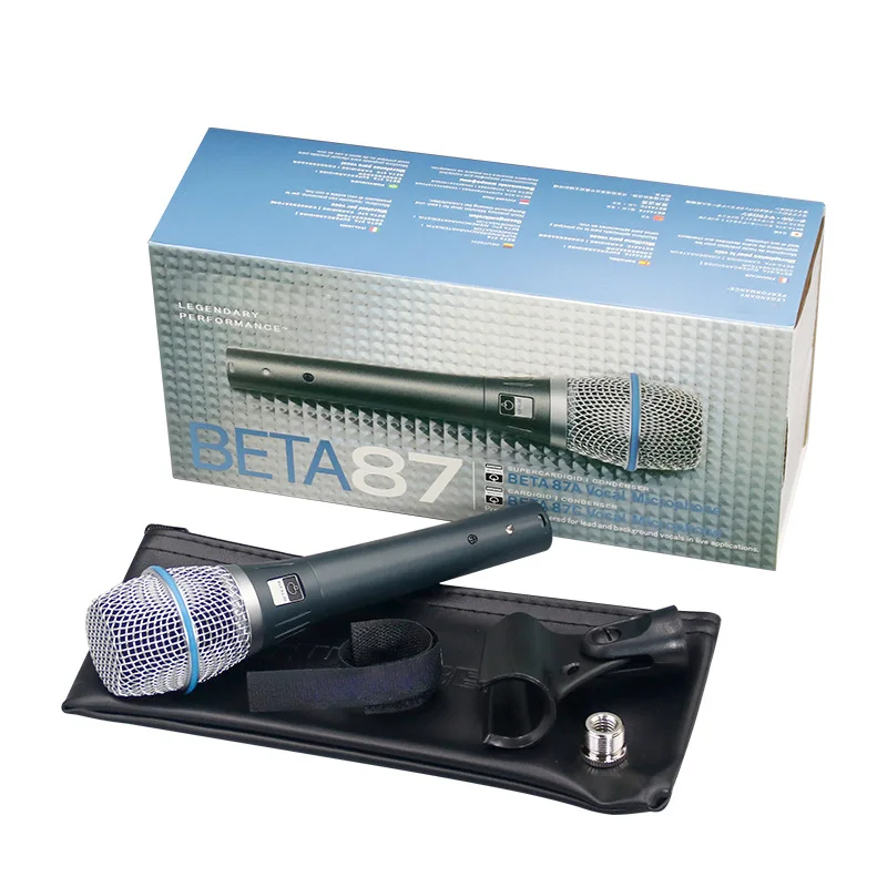 

BETA 87A Handheld condenser microphone Professional stage singing recording Karaoke microphone sound card