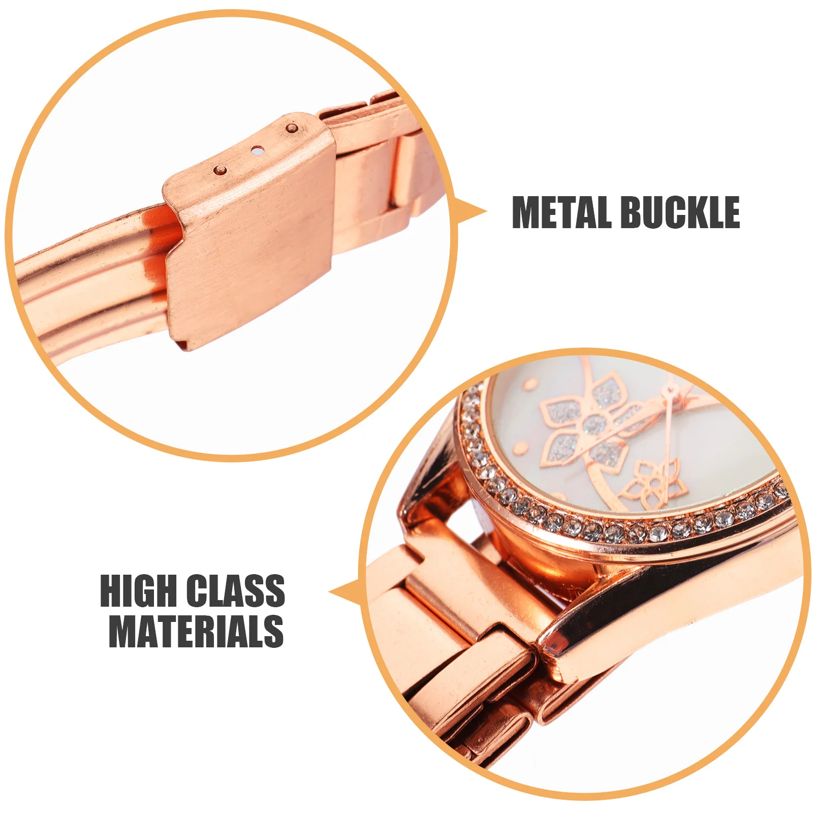 

Flower Design Alloy Strap Wrist For Women Girls Comfortable Durable Sports Watch With Glass Dial Gift For Students Casual
