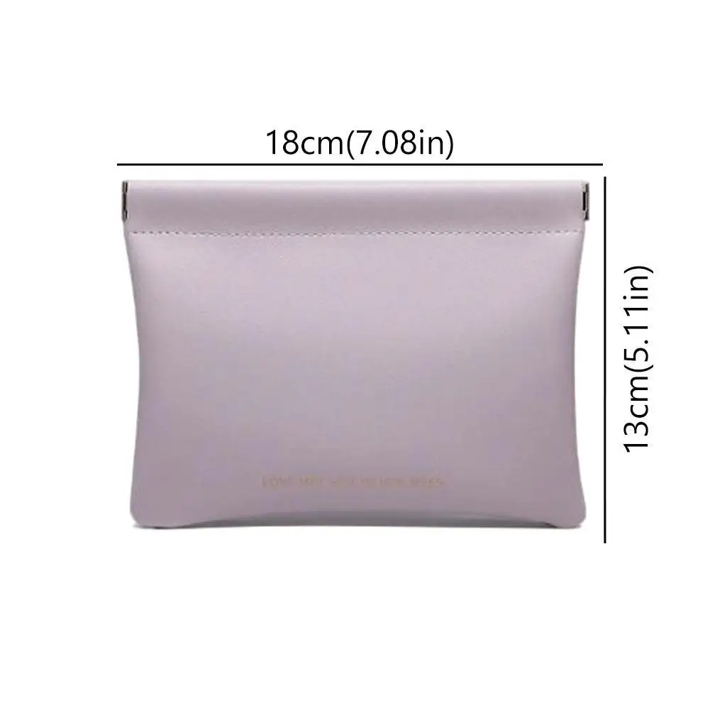 NEW 2 size Mini Portable PU Storage Bag Self-Closing Design Versatile Pouch for Wired Earphones, Lipstick & Small Accessories image 6