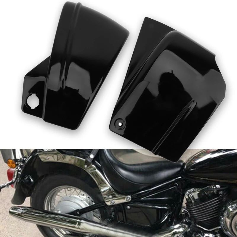 Schwarz Motorrad Links Rechts Batterie Seite Verkleidung Abdeckung Schutz Schutz Für Yamaha V-Star XVS400 XVS650 Dragstar Custom klassische