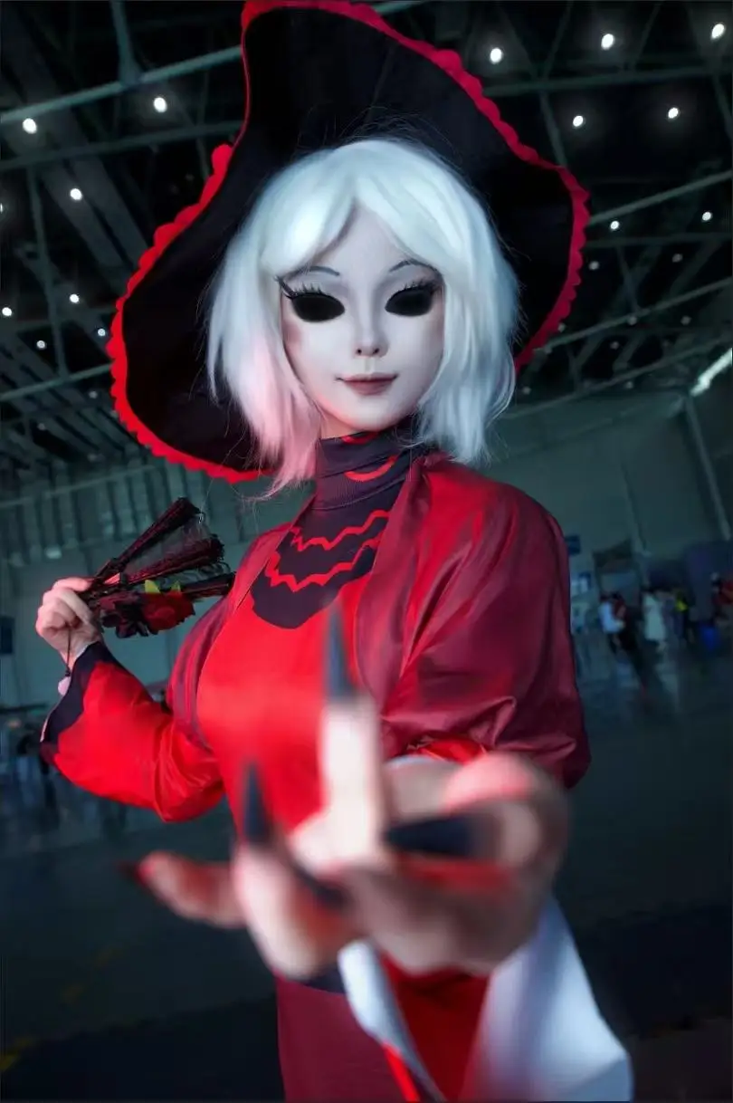 

Hazbin Hotel Rosie Cosplay Costume Female Demon Lord One-Shoulder Dress Anime Outfit