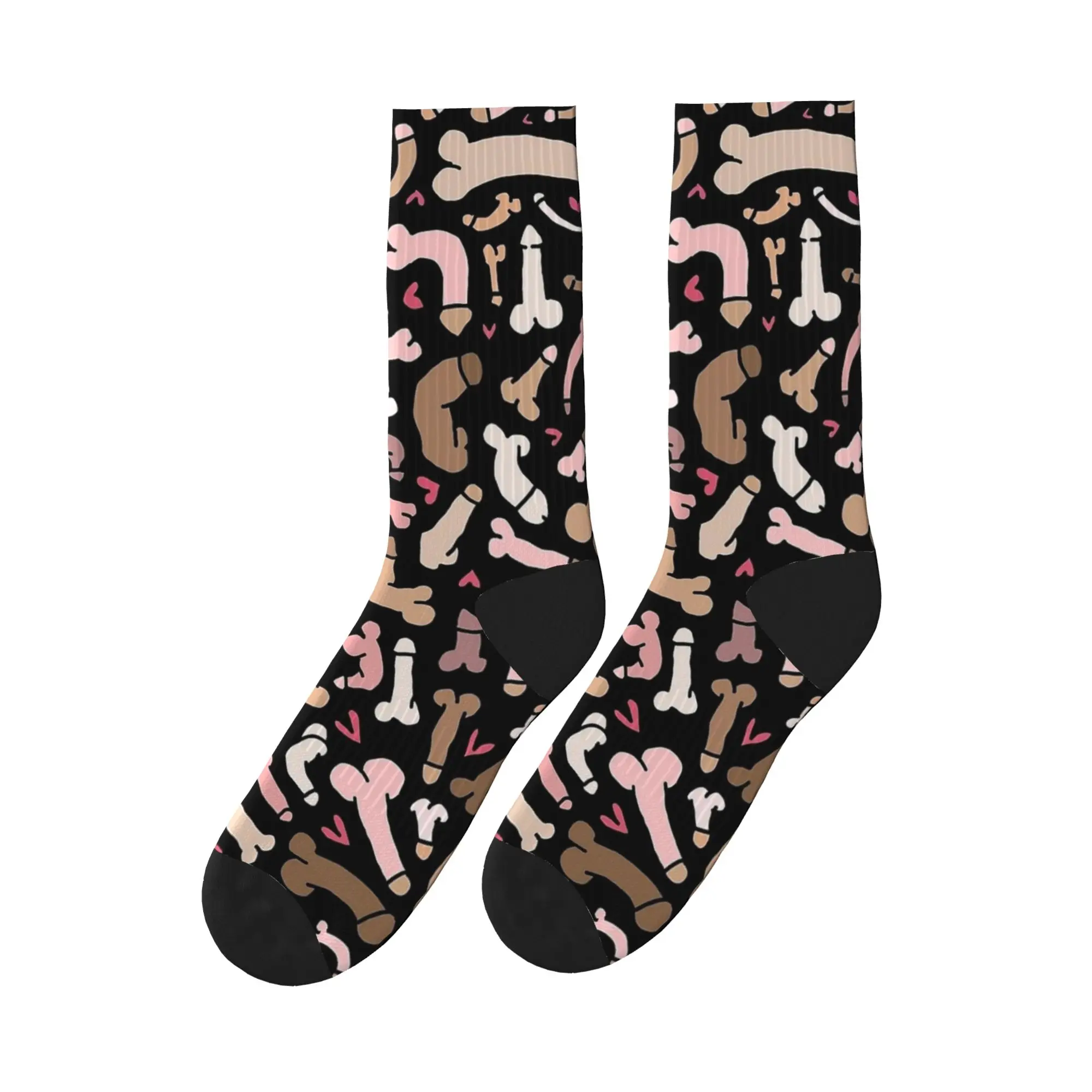 Penis Classic Cock Print Socks  Vintage Stockings Couple Warm Soft Outdoor Socks Winter Graphic Anti-Slip Socks