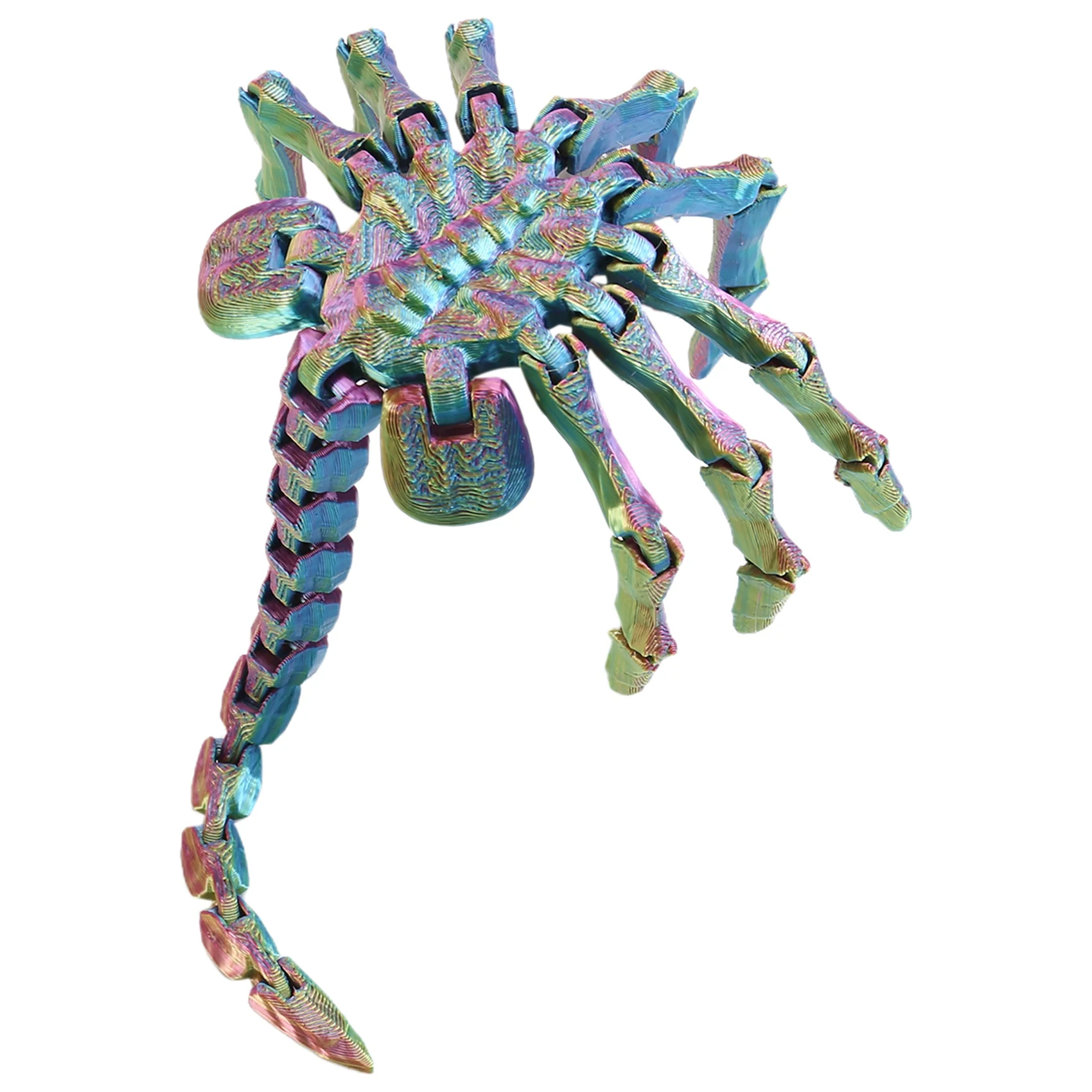 U-VBN-Facehugger Model Fully Articulated Movie Prop Collectible Figurine Sci-Fi Horror Decor Multicolor