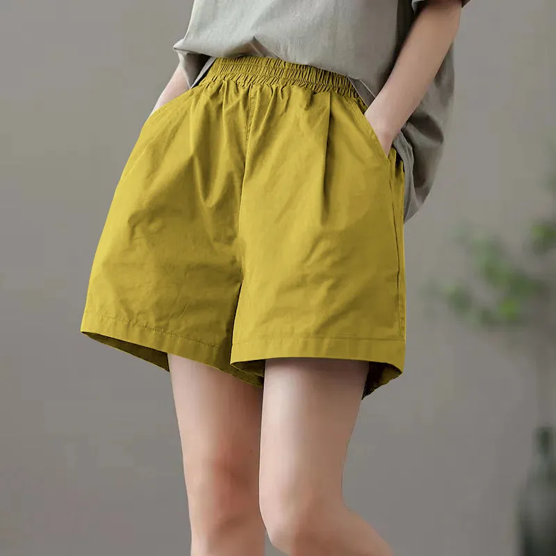 

2026 New Women's Summer Slim Wide Leg Short Sports Pants Casual Trendy Thin Waist Elastic High Waist Wide Leg Pants