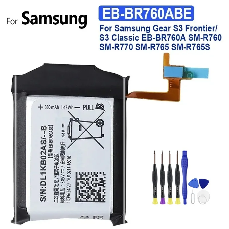 Watch Battery EB-BR760ABE 380mAh For Samsung Gear S3 Frontier /S3 Classic EB-BR760A SM-R760 SM-R770 SM-R765 SM-R765S S4 42/46mm