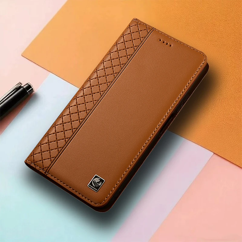 

Genuine Leather Flip Case For Honor 80 90 100 200 300 400 SE GT Pro Lite Smart Ultra Phone Cover Cases Napa Inner Grid Handmade