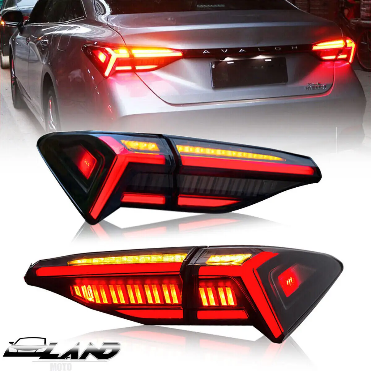 LED Tail Lights for Toyota Avalon 2019 2020 2021 Brake Trunk Light Sequential Signal Modified Rear Lamp Assembly 