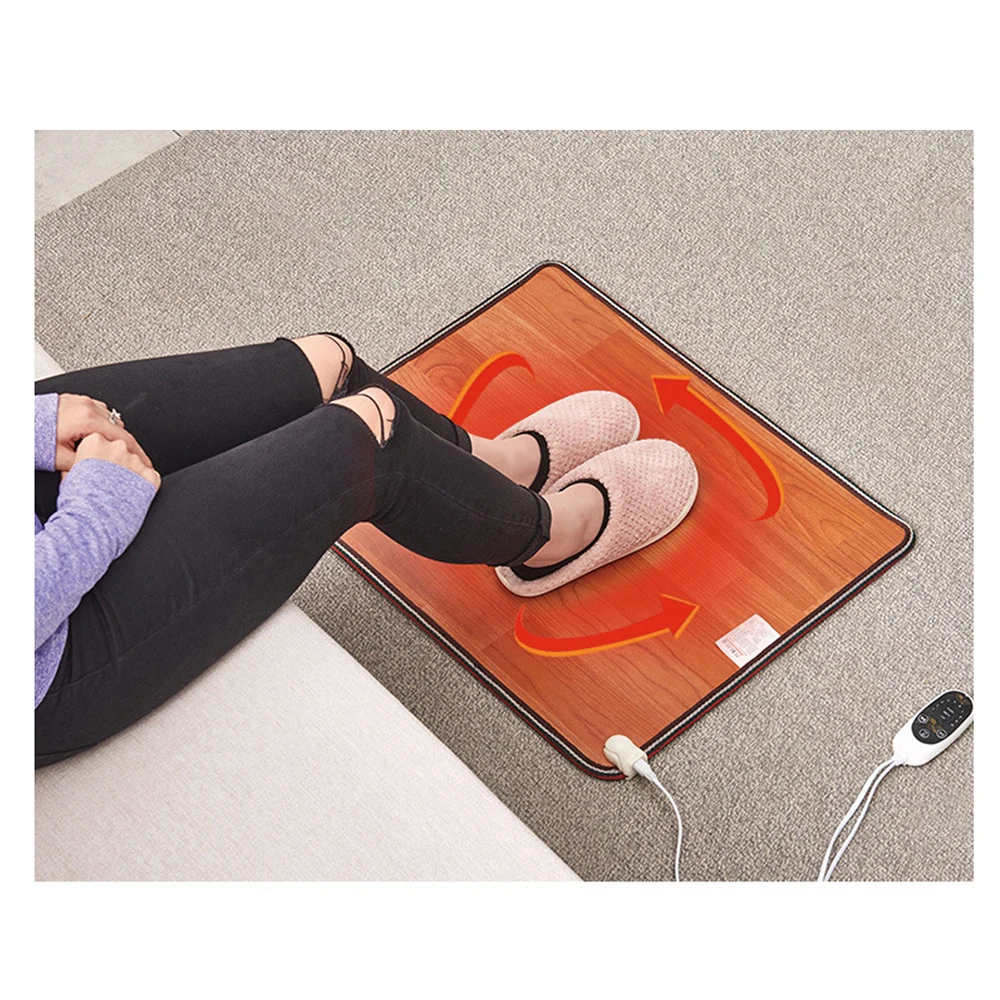 Heating foot mat office Leather foot heating mat waterproof Electric Heating Pads Adjustable Warmer Carpet for winter Home Offic