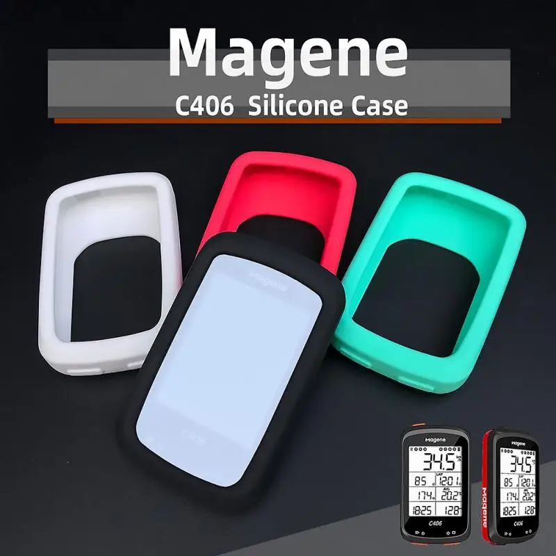 Color Gps Case With Hd Film Bicycle Accessories 2024 Magene Bicycle Computer C406 Code Watch Protective Case Silicone Case