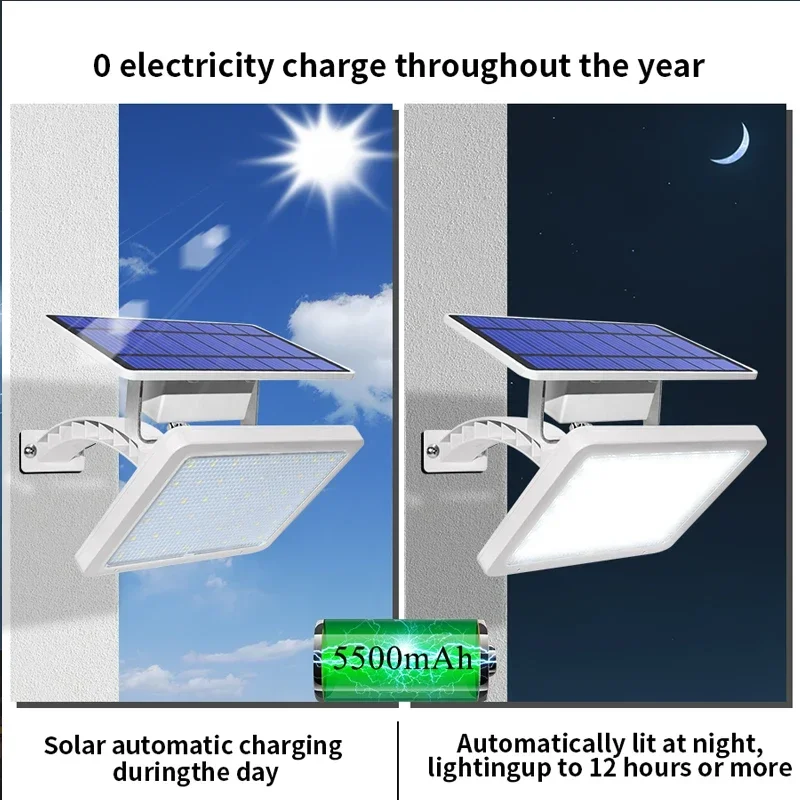 48 leds Solar Light Super Bright Adjustable Lighting Angle Outdoor Solar Garden Lamp Waterproof Lighting For Wall Yard Street