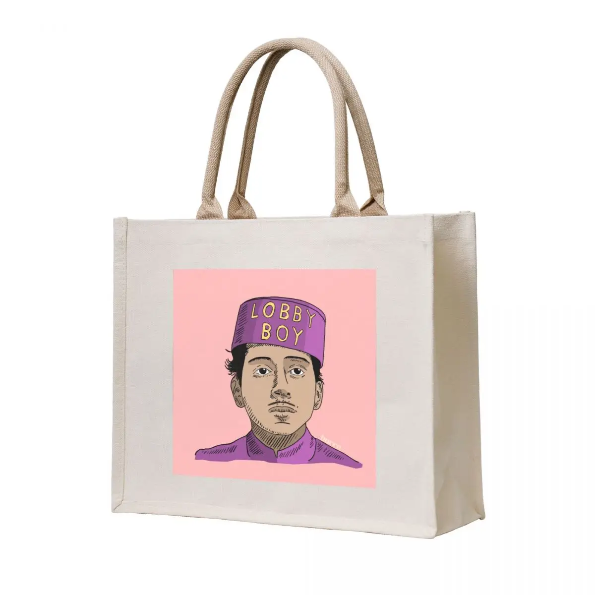 

Wes Anderson's Lobby Boy Illustration in color II! Tote Bag Shopper handbag Shopping bags tote bag custom