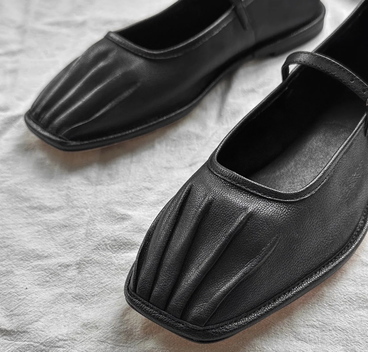 Maxdutti outono francês minimalista couro genuíno mary jane sapatos retro dedo do pé quadrado elegante macio e confortável sapatos planos mocassins w