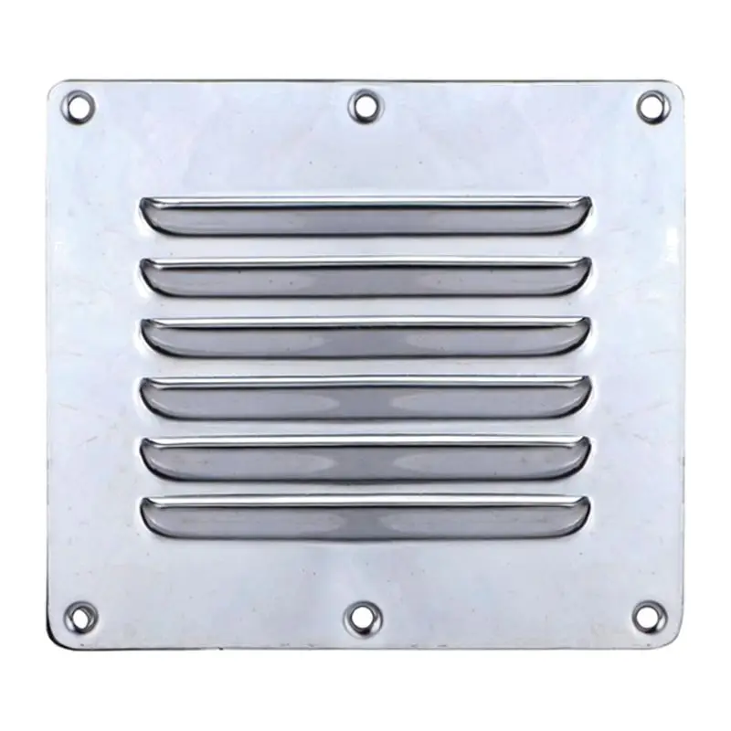 Marine Ventilation Panel Grille, Yacht Exhaust Vent, Stainless Steel Vent, 127mm*115mm, Yacht Hardware Accessories