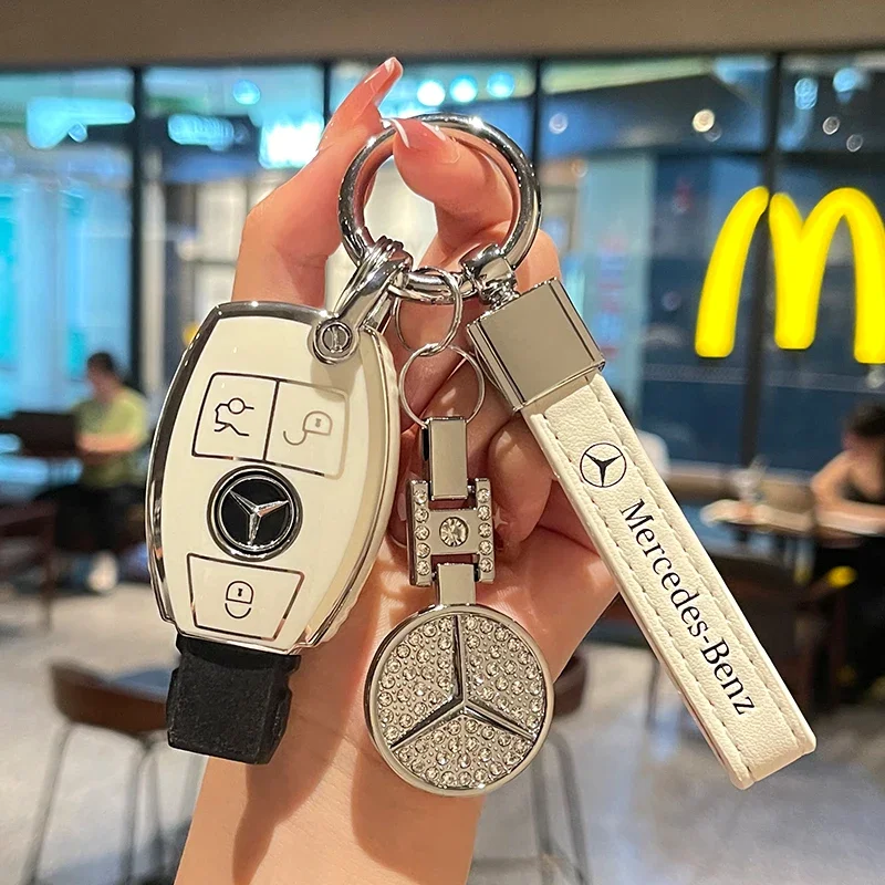 TPU Car Key Case Cover keychain For Mercedes Benz A C E S Class GLS GLA GLK GLC CLS CLA W204 W221 W212 W205 W176 W463 Accessory
