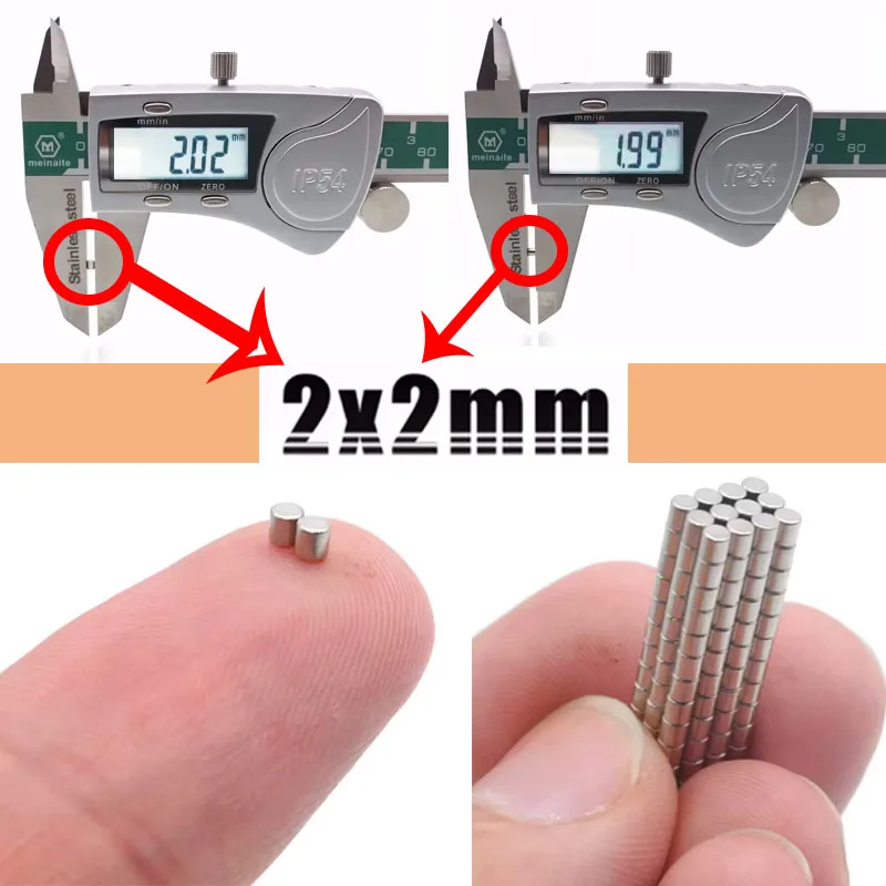 100-10000pcs 2x2mm Magnet Round Mini Small Shape 2*2mm for Fridge Whiteboard Refrigerator Office Craft Diy 2*2mm Accessory