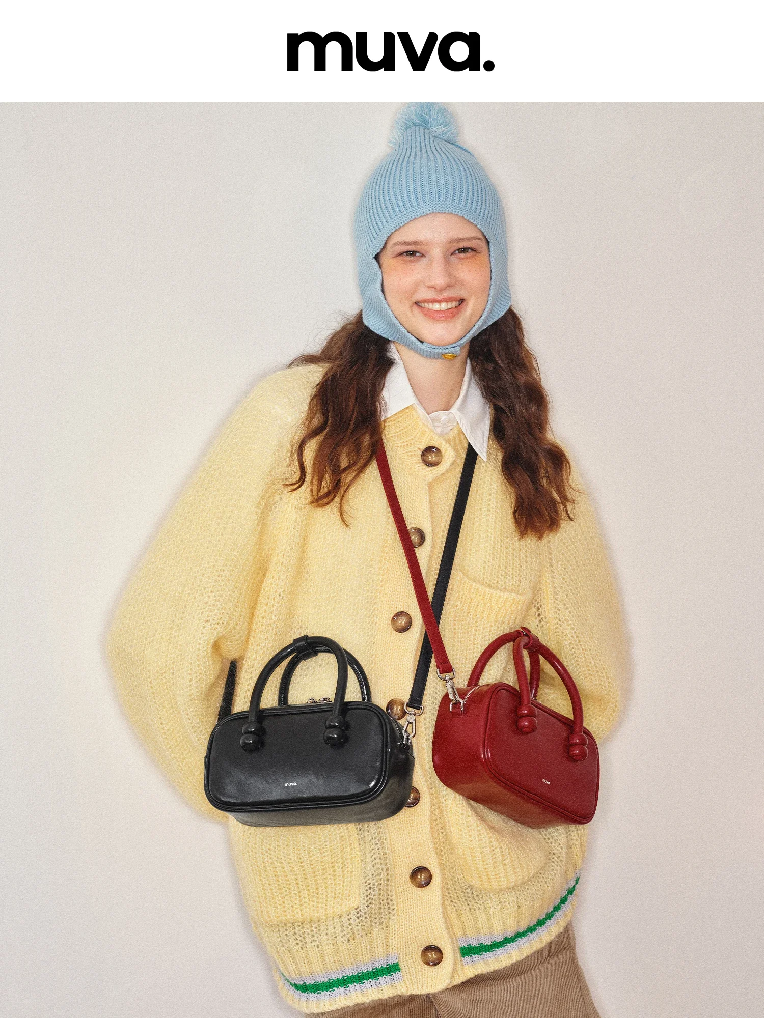 Bolso de mano rojo de diseño Original para mujer, bolso de mensajero de cuero versátil a la moda, nuevo