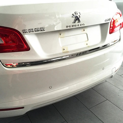 Imagen 2 del producto Moldura para puerta trasera de coche, moldura de acero inoxidable para Peugeot 301, 408, 208, 2008