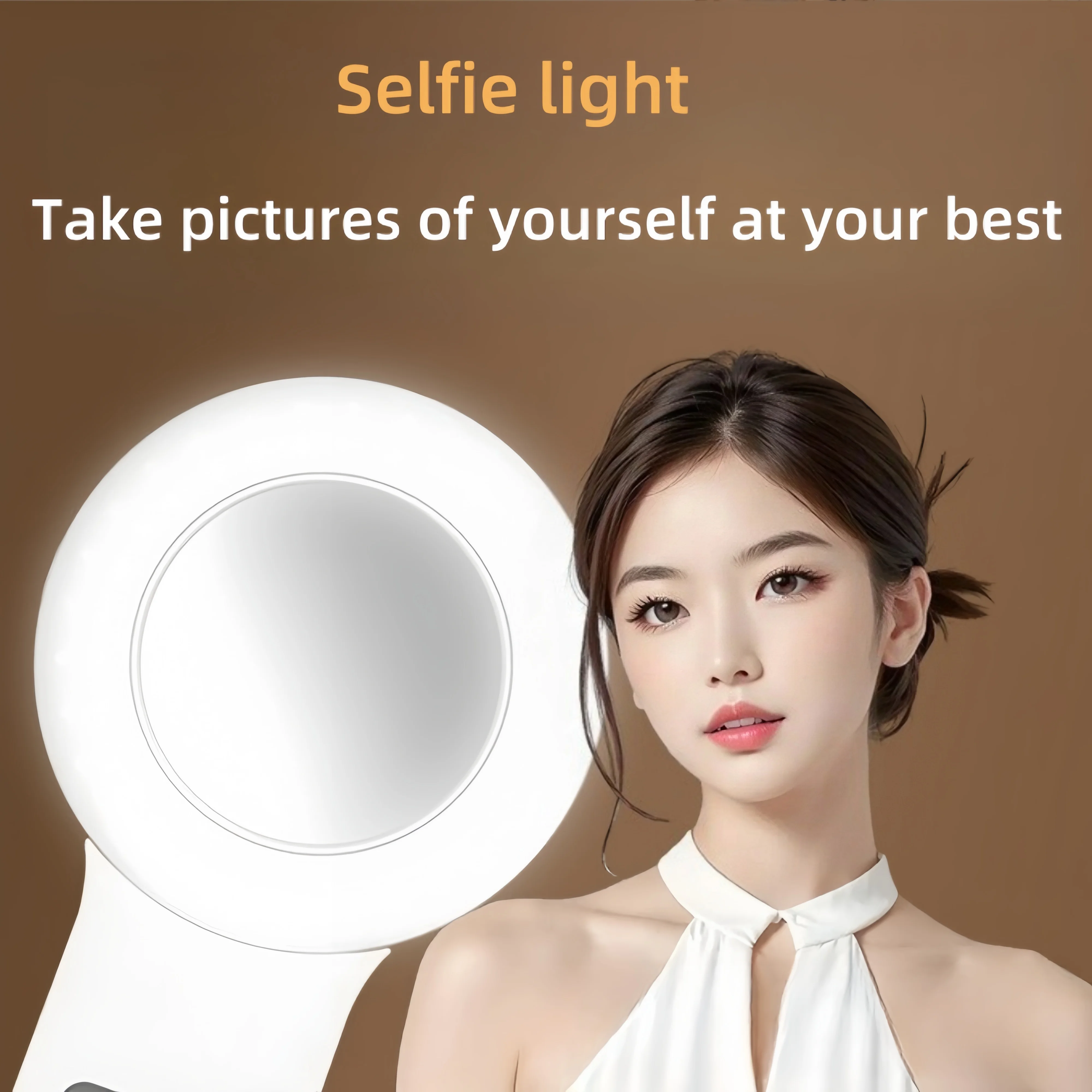 3 Level Brightness Control LED Selfie Light 360 Rotation Full Fill Light USB Rechargeable Lens Lamps For Mobile Phones Laptops