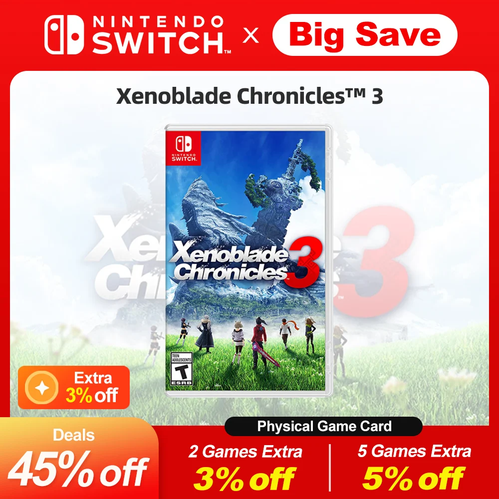 Xenoblade 연대기 3 닌텐도 스위치 게임 특가 상품, 100% 공식 정품, 실제 게임 카드, 스위치 OLED 라이트용, 롤 플레잉 