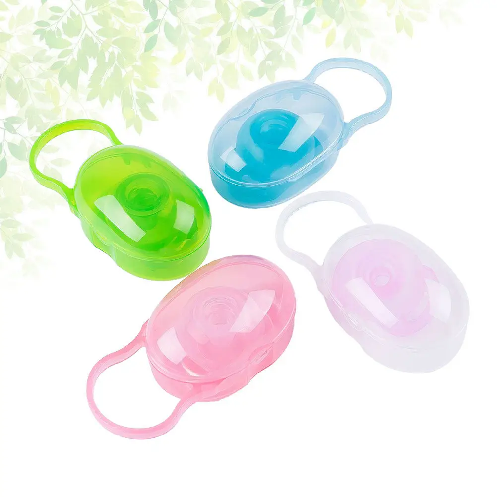

4Pcs Infant Pacifier Holder Case Reusable Bpa-Free Container for Storing Soothers and Accessories Ideal for Daily Outings