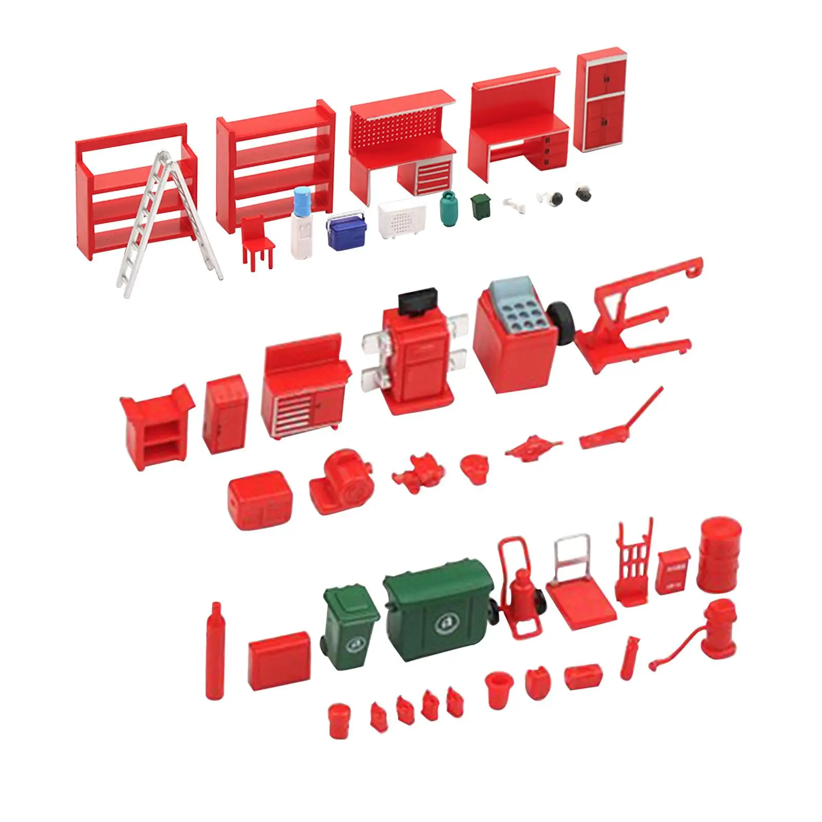 

15Pcs 1/64 Miniature Repair Shop Accessory Model Scene Accessories for Sand
