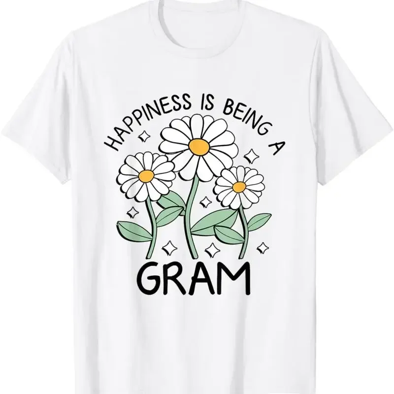 Happiness Is Being A Gram Daisy Flower Love Mothers Day T Shirt